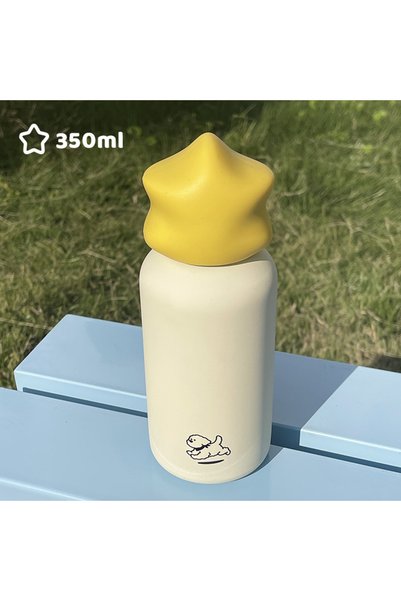 Generic زجاجة مياه معزولة من الفولاذ المقاوم للصدأ 316L سعة 350 مل بتصميم نجم...