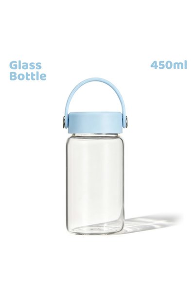 Generic Borosilicate Glass Water Cup 450ml Handle Portable Travel Bottle