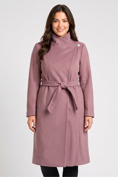 Kenneth Cole Women Textured Trench Coat, Mauve