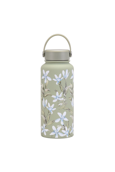 Generic Wide Mouth Vacuum Insulated Water Bottle 1L with Handle Printed for O...