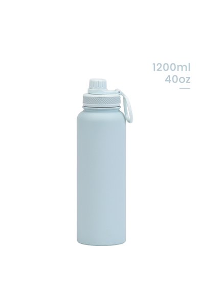 Generic Stainless Steel Wide Mouth Insulated Sports Water Bottle 1200ml Handl...