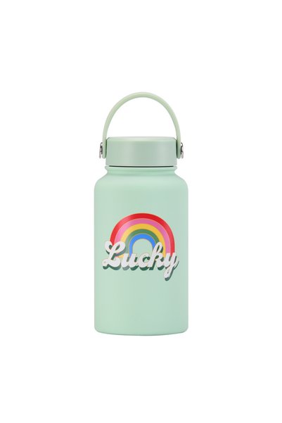 Generic Wide Mouth Vacuum Insulated Water Bottle 650ml Printed for Kids Stude...