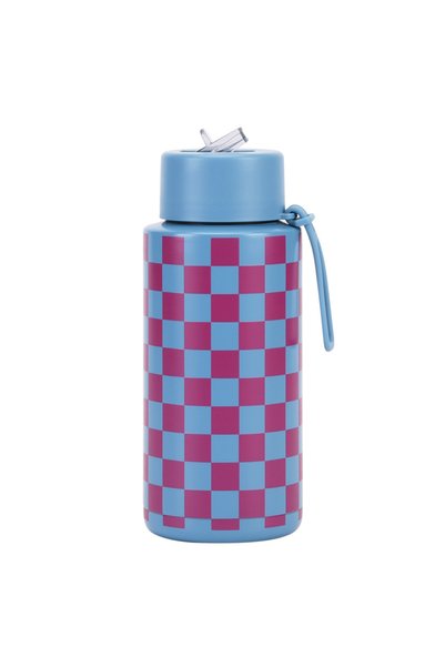 Generic Stainless Steel Insulated Sports Bottle 1L Printed Silicone Handle Sp...