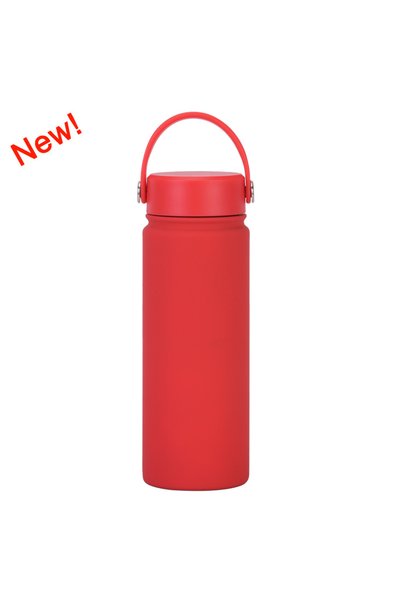 Generic Stainless Steel Wide Mouth Insulated Sports Water Bottle 550ml Handle...