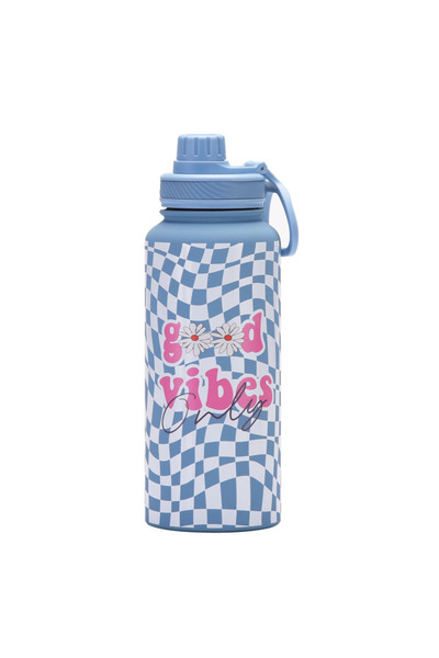 Generic Wide Mouth Vacuum Insulated Water Bottle 1L with Handle Printed for O...