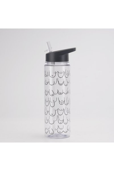 Generic Double Wall Plastic Straw Cup 700ml Fun Abstract Design Travel Tumbler