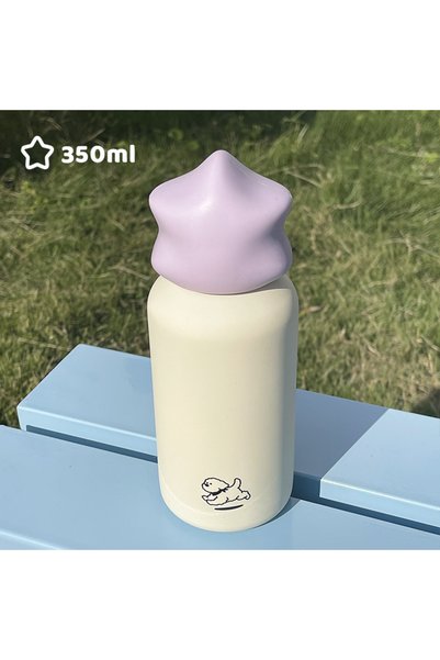 Generic 316L Stainless Steel Insulated Water Bottle 350ml Star Print for Kids...