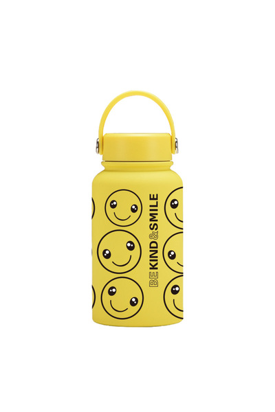 Generic Wide Mouth Vacuum Insulated Water Bottle 650ml Printed for Kids Stude...