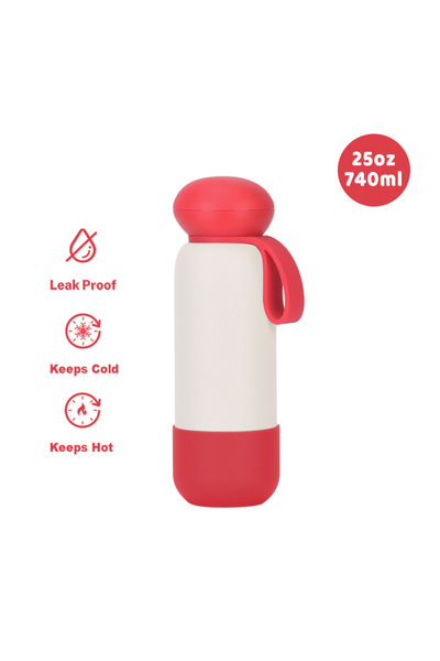 Generic Stainless Steel Insulated Sports Water Bottle 740ml Handle Outdoor Tr...