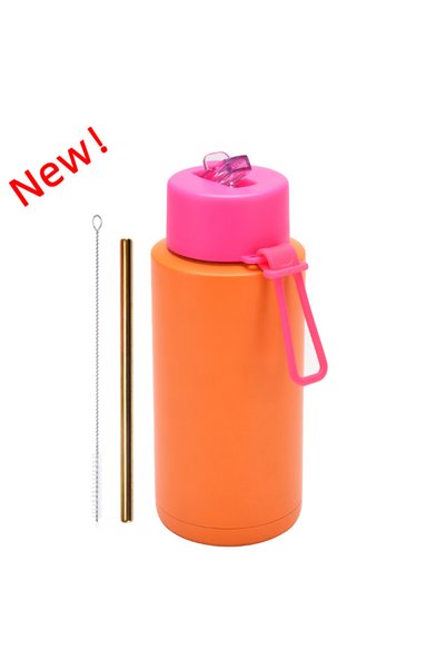 Generic Stainless Steel Wide Mouth Vacuum Insulated Sports Water Bottle 1L Ou...