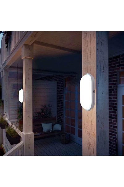 Flippy AX320/218WH Outdoor LED Wall Light, Warm White 3000K, IP65, White, Metal