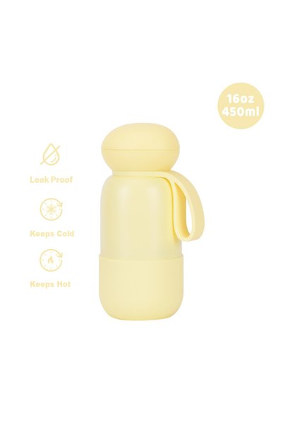 Generic Stainless Steel Insulated Sports Water Bottle 450ml Handle Outdoor Tr...