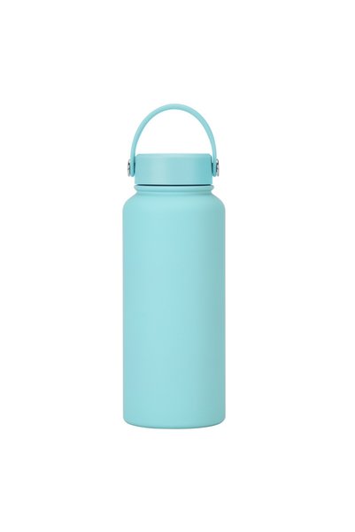 Generic Stainless Steel Sports Water Bottle 1L Wide Mouth Outdoor Insulated