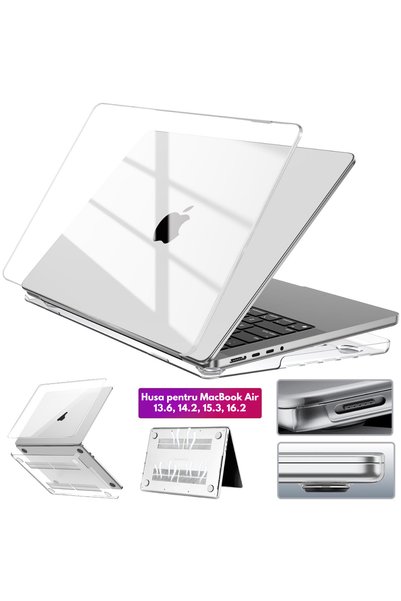 Dasbo Husă rigidă transparentă pentru MacBook Air 13.6", Dasbo ® Protecție co...