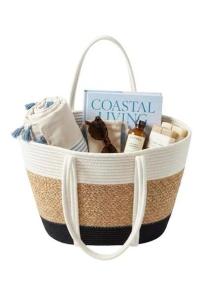 Dafan Handmade Wicker*Cotton Storage Bag (Model SFN40007)