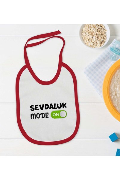 Bk Gift BK Kids "Sevdaluk" Design Red Baby Bib - 1 en124643