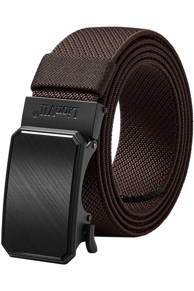 GENERAL LionVII Ratchet Elastic Stretch Belts, 1 3/8" Slide Belt for Men with...