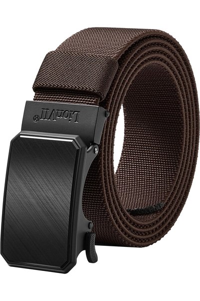 GENERAL LionVII Ratchet Elastic Stretch Belts, 1 3/8" Slide Belt for Men with...