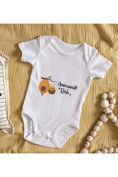 Bk Gift BK Kids "Mom's Honey" Design Baby Bodysuit - Model 1, 9–12 Months
