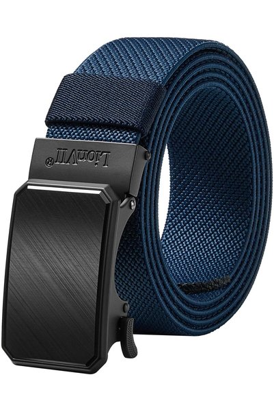 GENERAL LionVII Ratchet Elastic Stretch Belts, 1 3/8" Slide Belt for Men with...