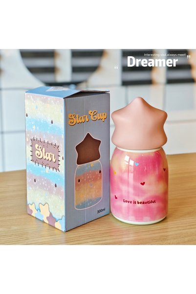 Generic Mini Vacuum Insulated Straw Cup Portable Travel Water Bottle