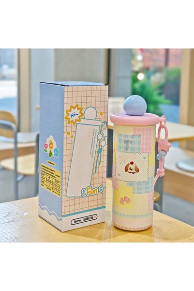 Generic Stainless Steel Insulated Straw Cup Star Lid Student Vacuum Cold