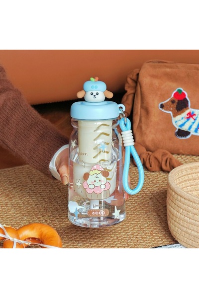 Generic Kids Tritan Straw Cup Heat Resistant Tea Water Separation Student