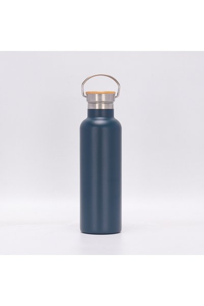Generic 304 Stainless Steel Sports Water Bottle Bamboo Lid Handle Outdoor Large