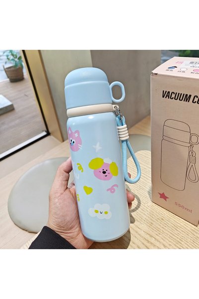 Generic Stainless Steel Vacuum Insulated Bullet Water Bottle with Lanyard Stu...