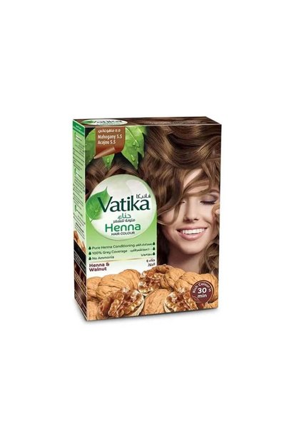 Vatika حنة ملونة للشعر - لون الماهوجني 5.5