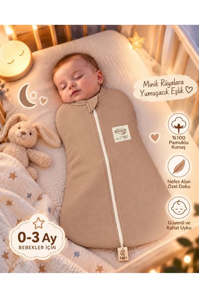 Tomuycuk Newborn Baby Onesie—100% Cotton, Breathable Sahra Fabric, Zipper-Fro...