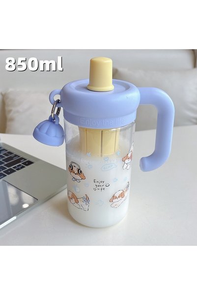 Generic Plastic Straw Tea Cup with Tea Chamber Office Portable Tumbler
