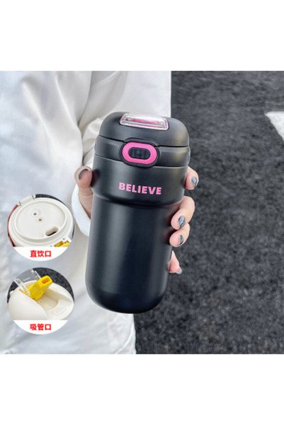Generic Stainless Steel Vacuum Dual Drink Coffee Cup Insulated Portable Travel