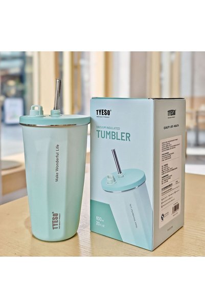 Generic Stainless Steel Vacuum Insulated Straw Coffee Cup Summer Tumbler