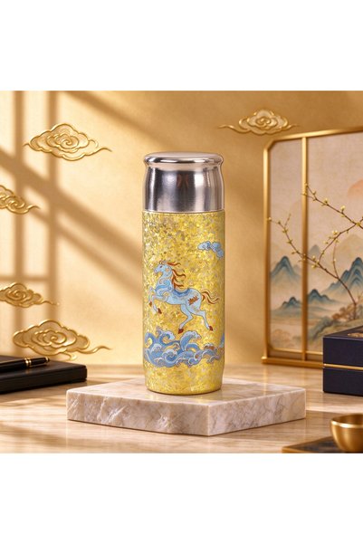 Generic Pure Titanium Insulated Tea Cup Crackle Portable Business Tumbler
