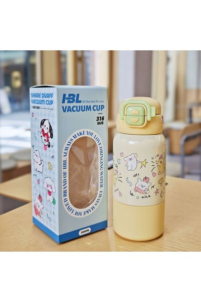 Generic Stainless Steel Kids Vacuum Insulated Straw Cup Student School Bottle