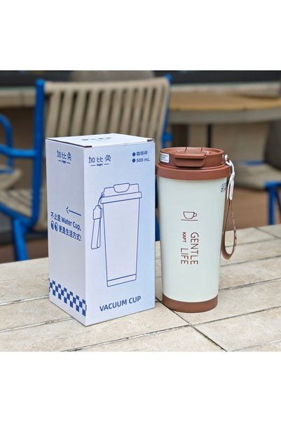 Generic Stainless Steel Vacuum Coffee Cup Handle Portable Travel Mug