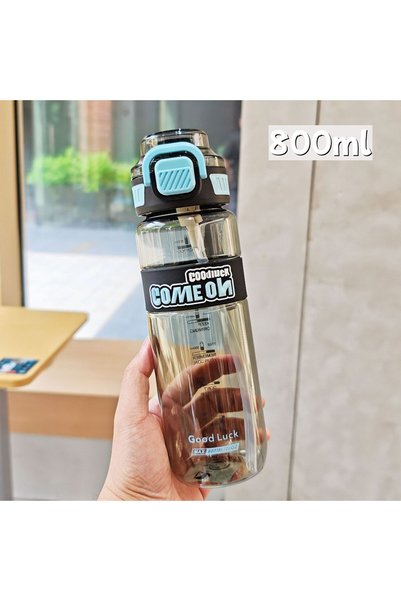 Generic Plastic Sports Water Bottle Flip Straw Cycling Outdoor Travel Cup