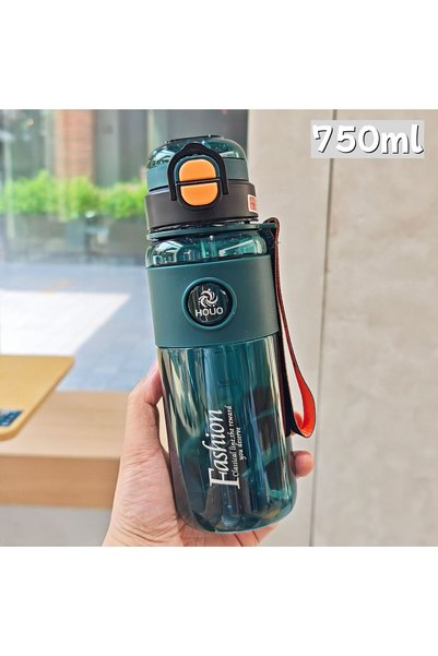 Generic Plastic Sports Straw Cup Flip Lid Handle Shatterproof Sealed Bottle
