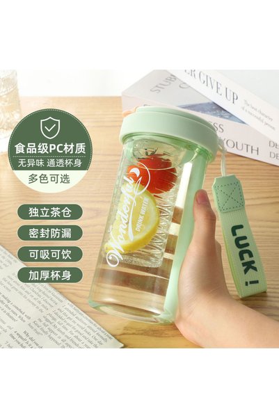 Generic Kids Plastic Straw Cup School Use Large Capacity Tea Cup