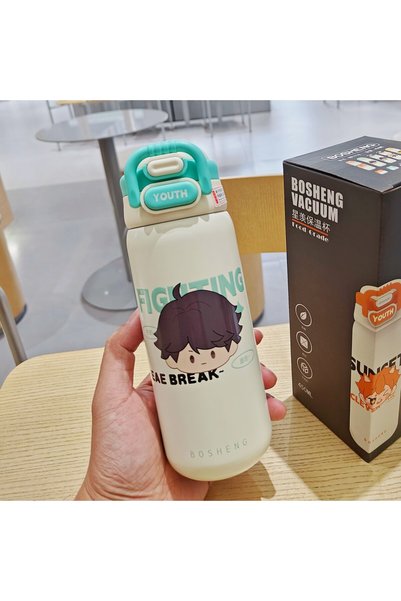 Generic Stainless Steel Vacuum Insulated Dual Drink Straw Cup Kids Student Bo...