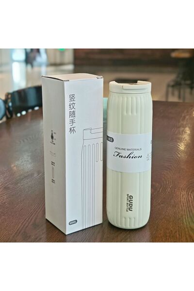 Generic كوب قهوة معزول حراريًا من الفولاذ المقاوم للصدأ، مناسب للحمل والاستخد...