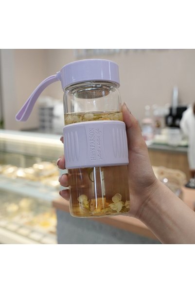 Generic كوب ماء زجاجي للمكتب، مقاوم للحرارة، كوب شاي للطلاب، محمول