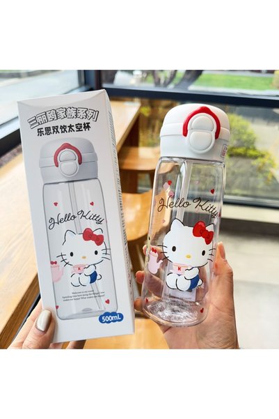 Generic Kids Plastic Straw Cup Portable School Travel Water Bottle