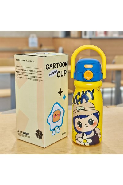 Generic Stainless Steel Kids Vacuum Insulated Straw Cup Dual Drink Bottle Shape