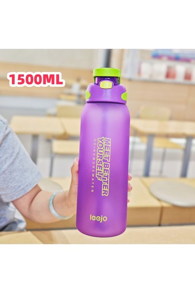 Generic Plastic Sports Straw Water Bottle Handle Large Capacity Gym Travel Cup