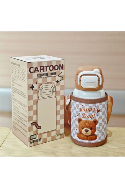 Generic Stainless Steel Kids Vacuum Insulated Straw Cup with Sleeve Dual Drink