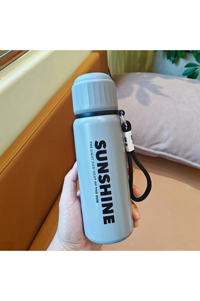 Generic Stainless Steel Vacuum Insulated Flip Lid Tea Filter Outdoor Travel