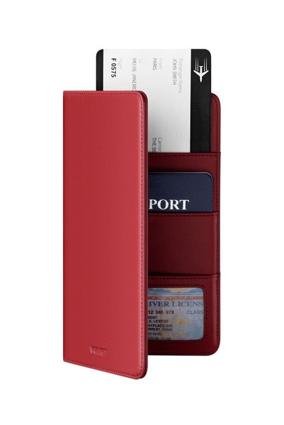 VULKIT محفظة جواز سفر فاخرة من جلد النابا مع خاصية حجب RFID للرجال والنساء