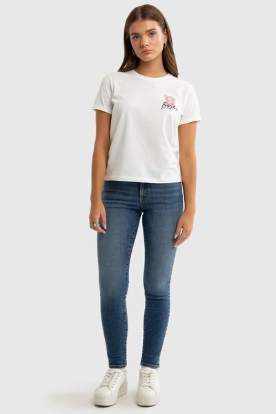 Big Star Blugi skinny pentru fete albastre Layla 533 146